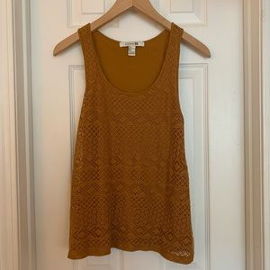 Forever 21 mustard tank top sz S